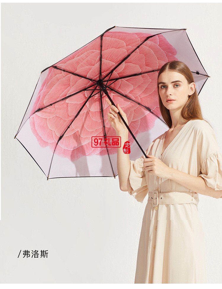 太陽(yáng)傘女晴雨兩用防曬防紫外線雨傘復(fù)古簡(jiǎn)約女定制公司廣告禮品