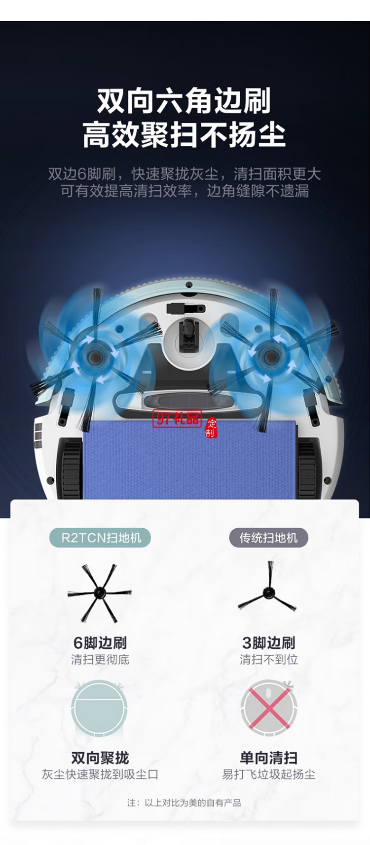 美的掃地機器人R2TCN掃拖一體機環(huán)境感應真空定制公司廣告禮品